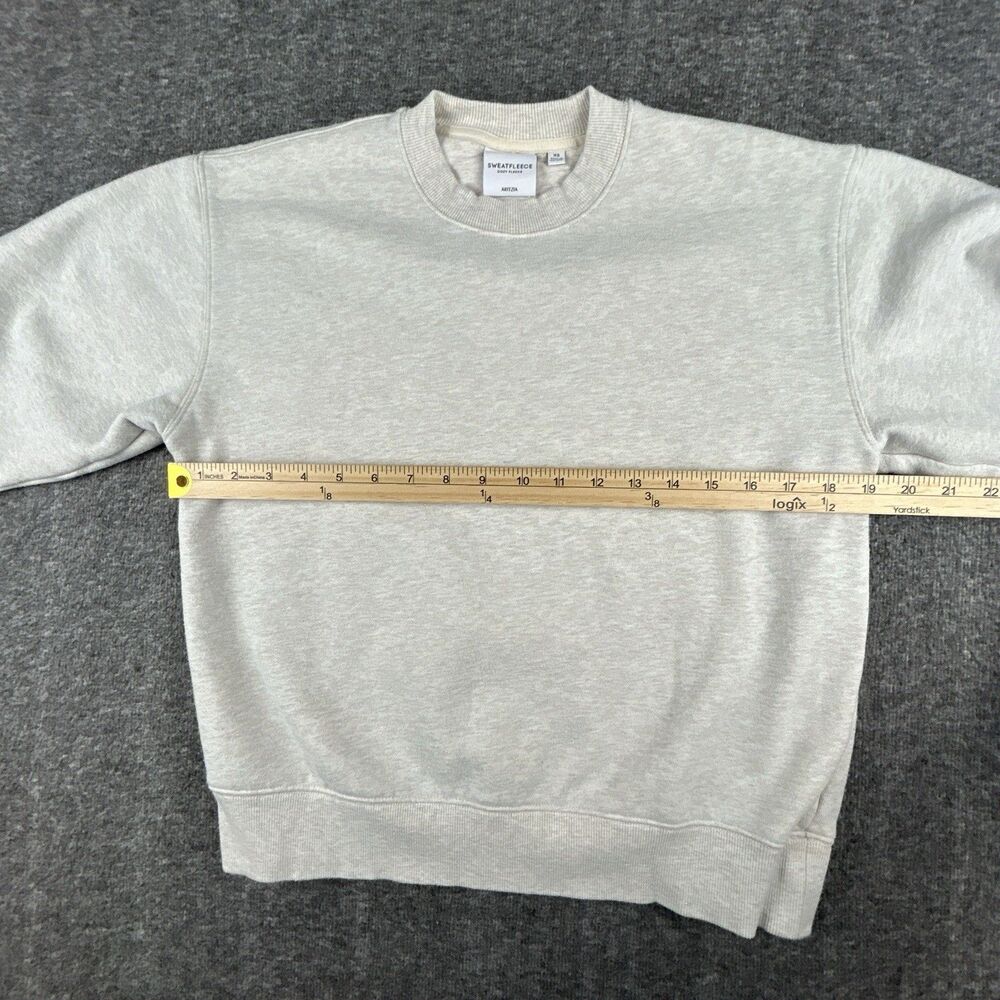 Aritzia Fleece Perfect Crew Sweatshirt Women's XS Cozy Fleece Ivory White Lounge - Picture 7 of 9